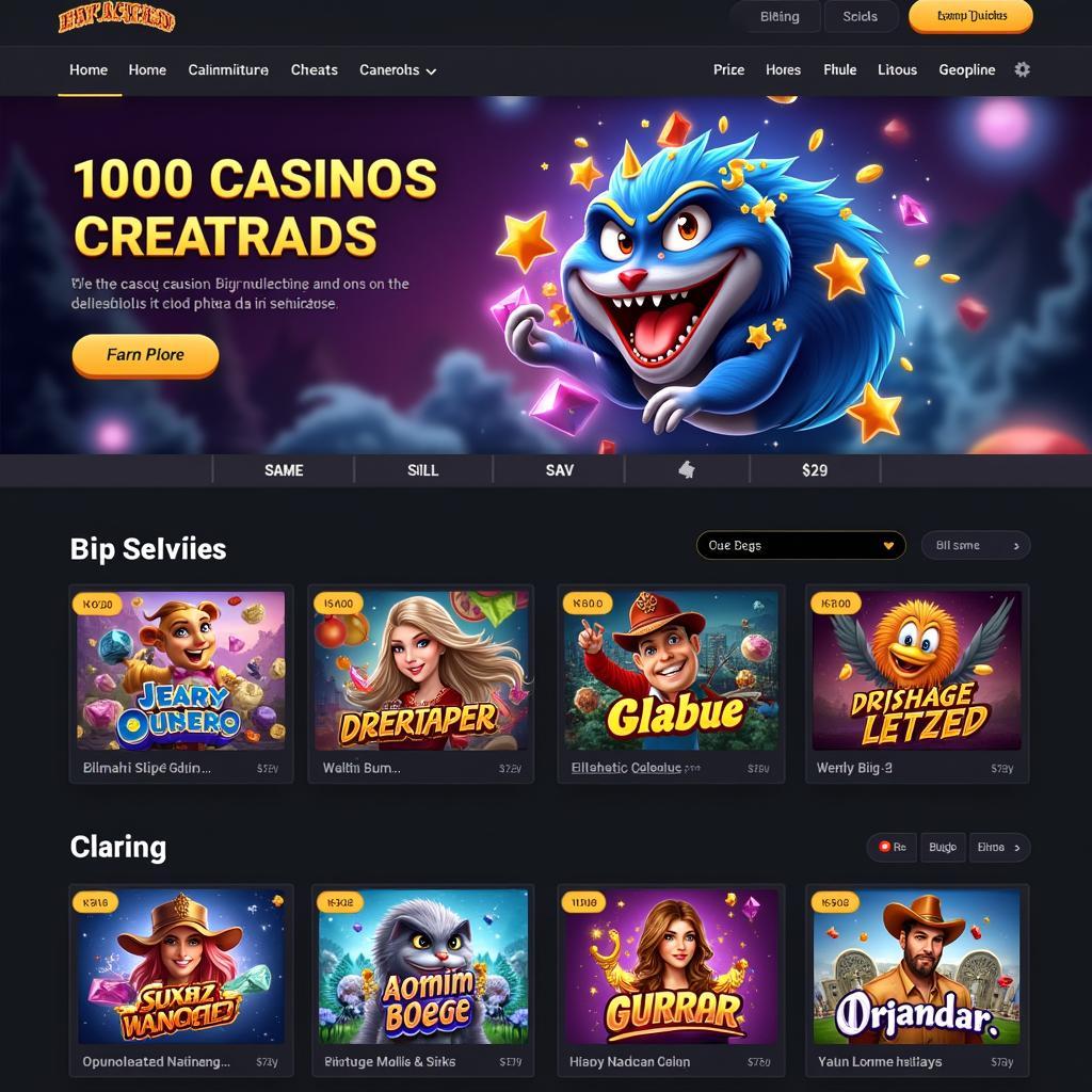 Giao diện Website Game Vui