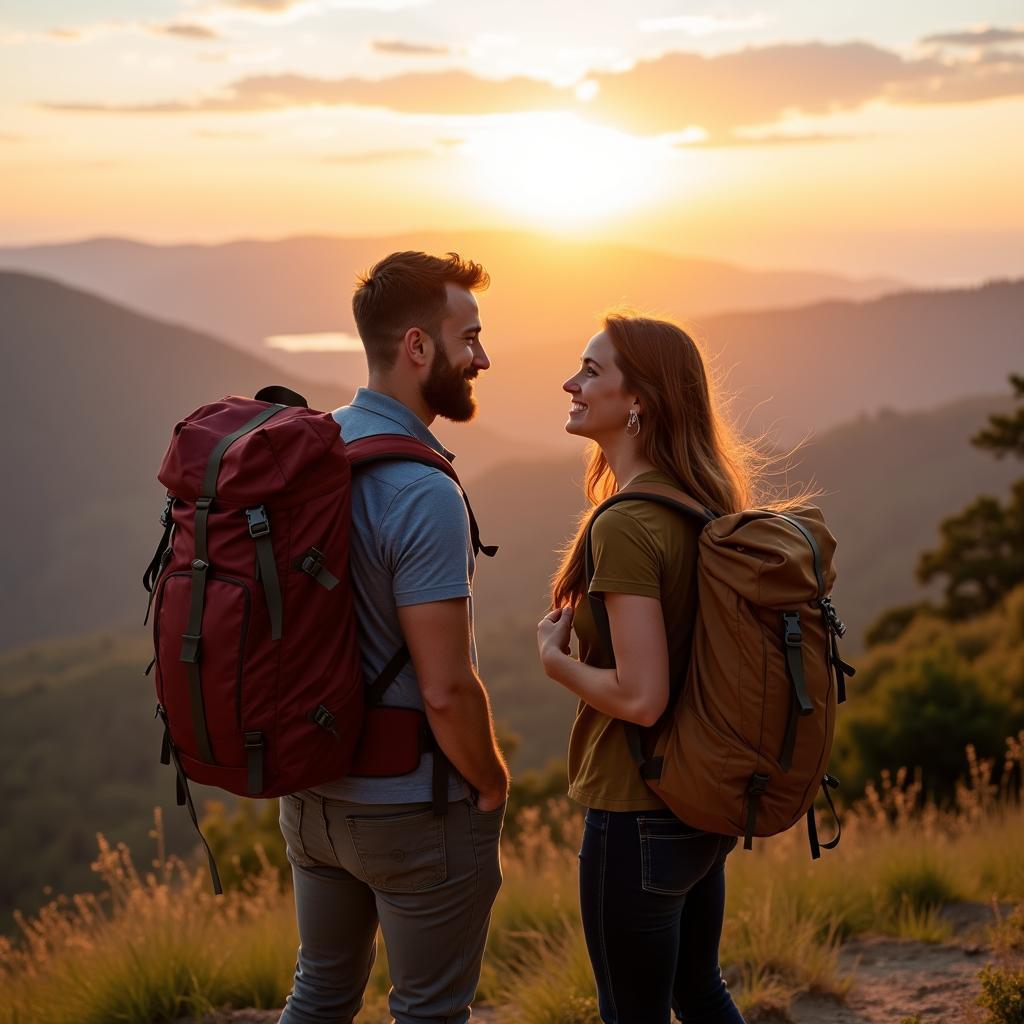 Couple enjoying a scenic weekend getaway