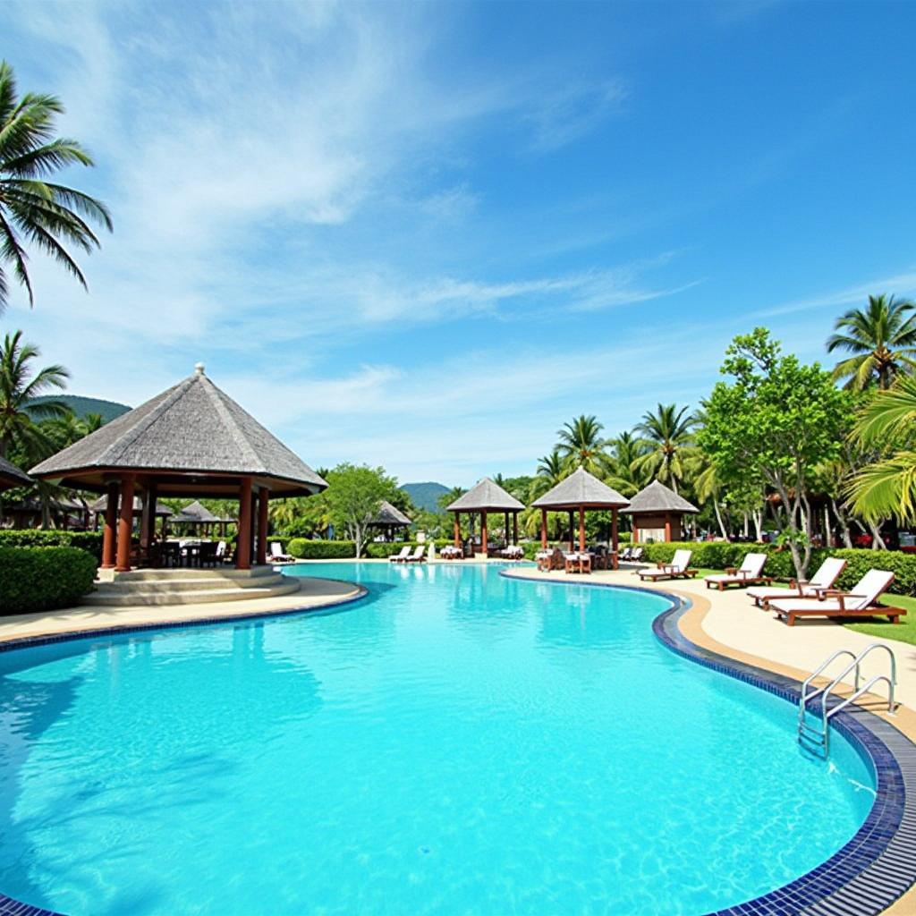 Bể bơi tại An Vui Resort