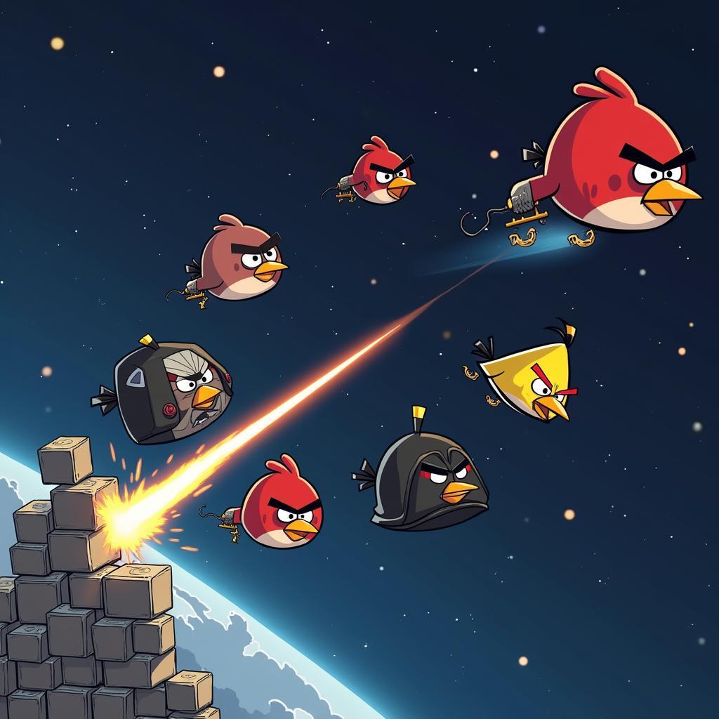 Angry Birds Star Wars chiến đấu trong không gian