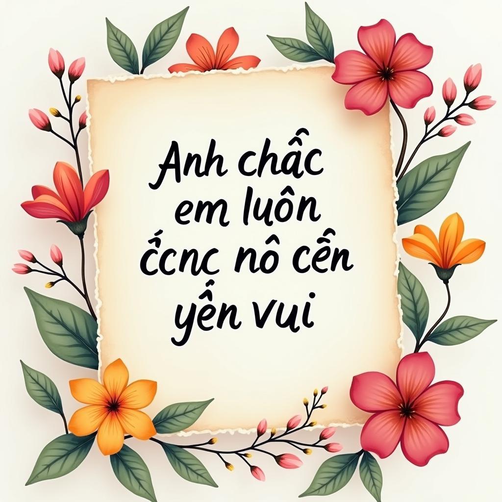 Anh chúc em luôn được nụ cười yên vui