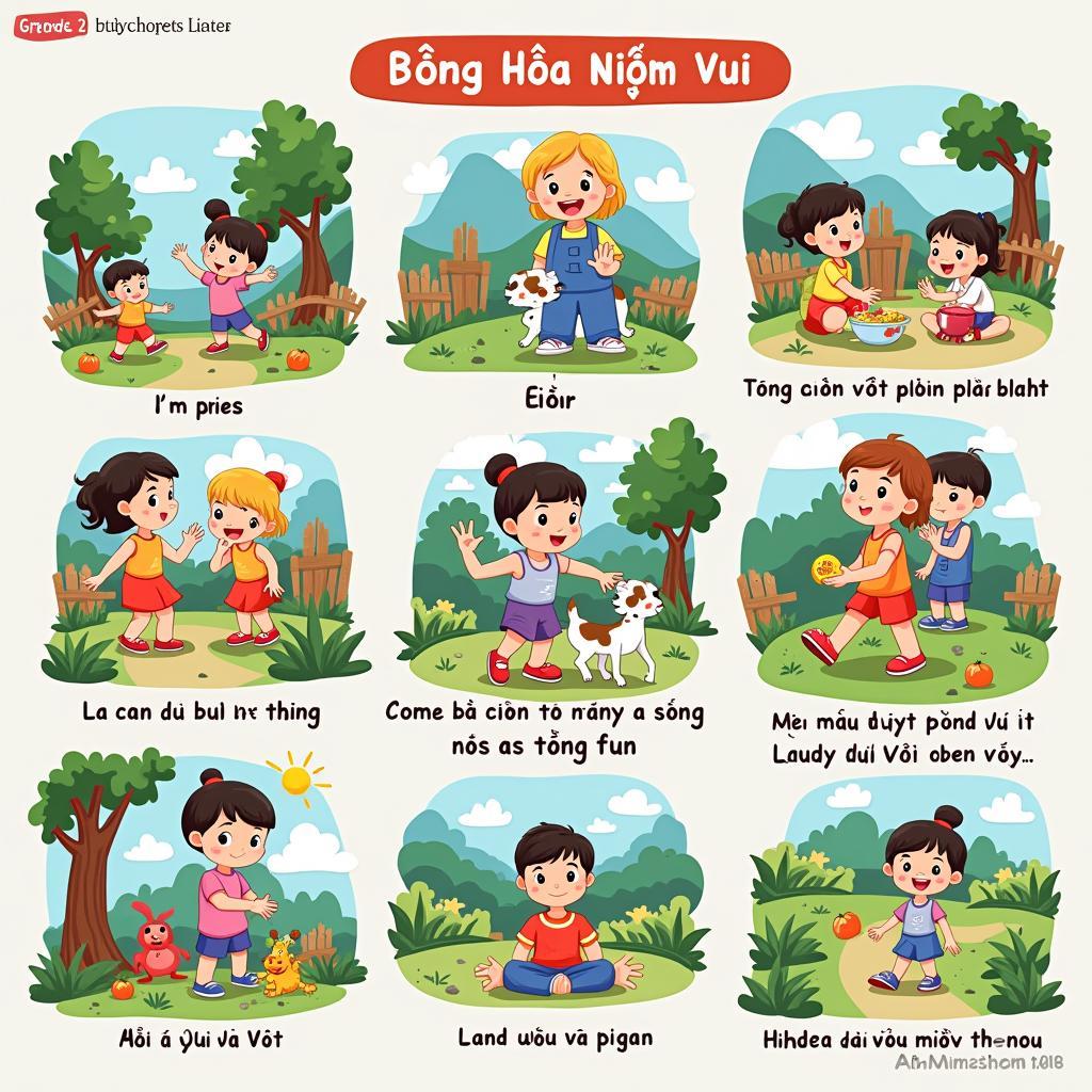 Hình ảnh minh họa bài giảng điện tử Bông Hoa Niềm Vui lớp 2