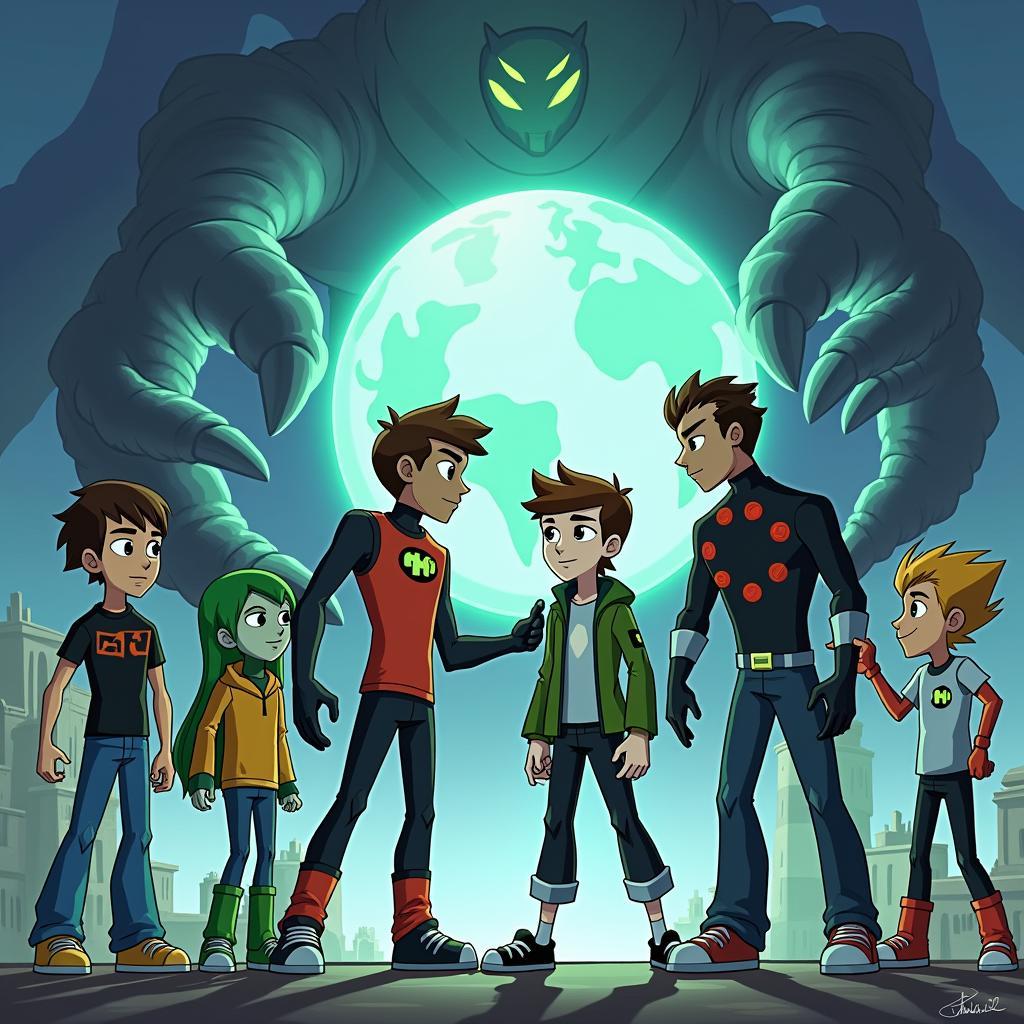 Ben 10: Tinh thần đồng đội và trách nhiệm bảo vệ Trái Đất