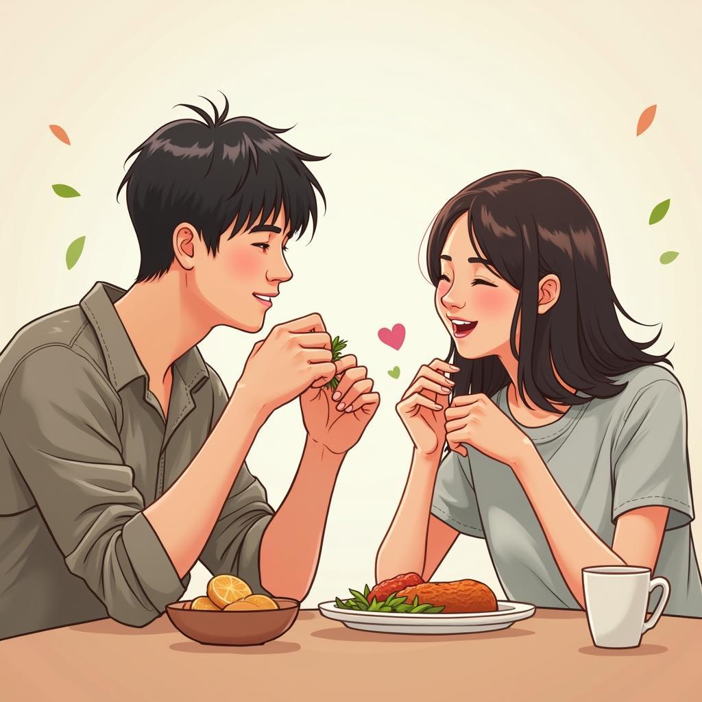 Bữa trưa vui vẻ Kang Tae Oh Nhã Phương Fan Art