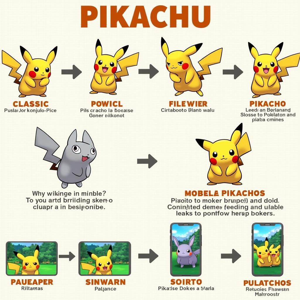 Các phiên bản Pikachu game vui