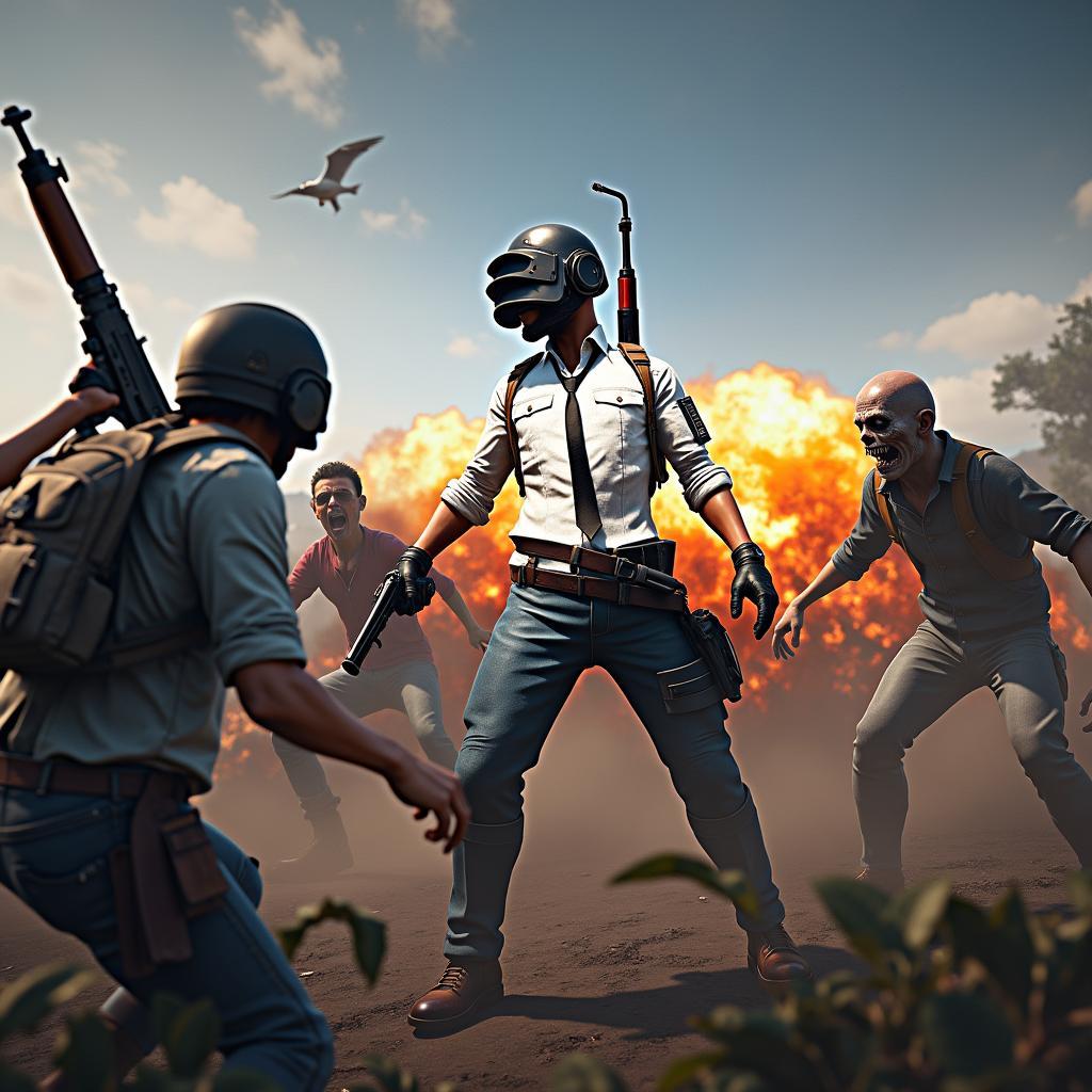 Chiến đấu với Zombie trong PUBG