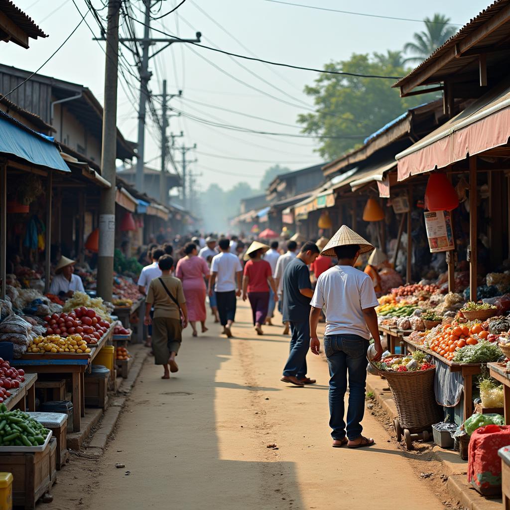 Chợ Biên Giới Tân Châu An Giang Sầm Uất