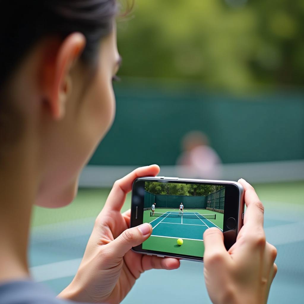 Chơi game tennis vui trên điện thoại