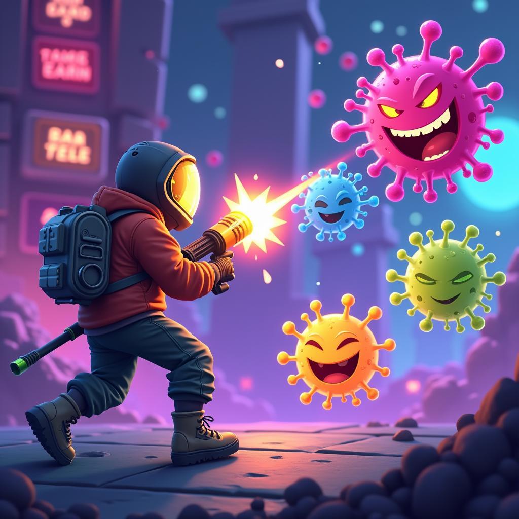 Game bắn súng diệt virus