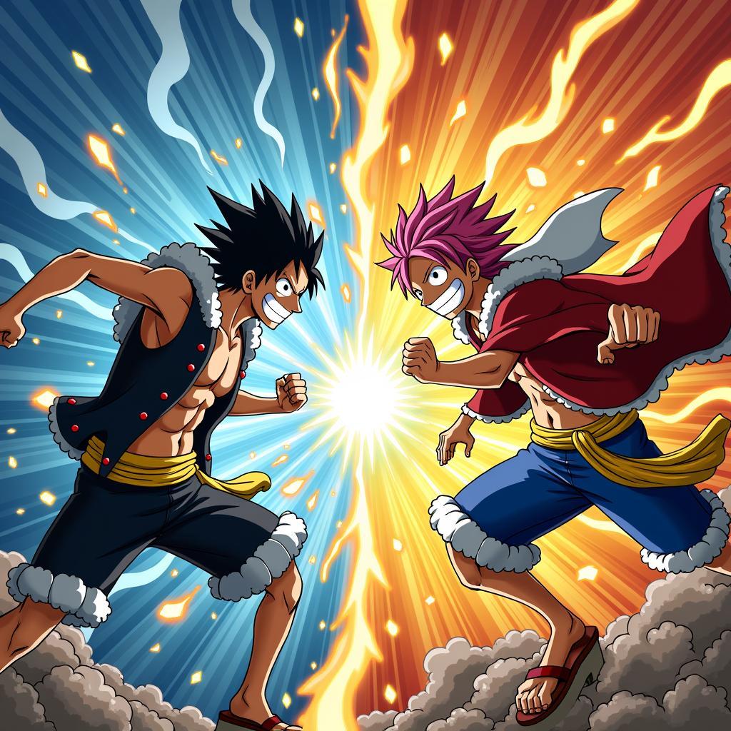 Trận đấu kinh điển giữa Fairy Tail và One Piece