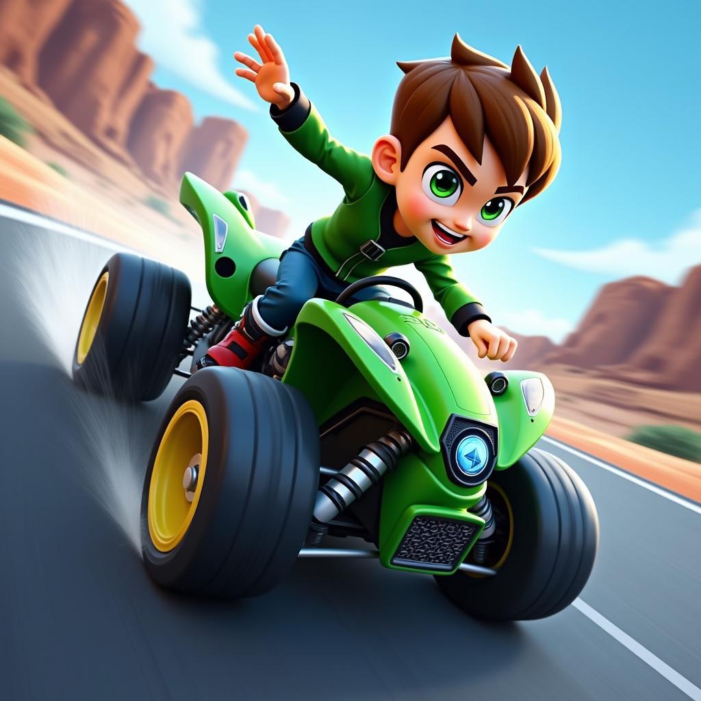 Game Ben 10 Đua Xe Tốc Độ