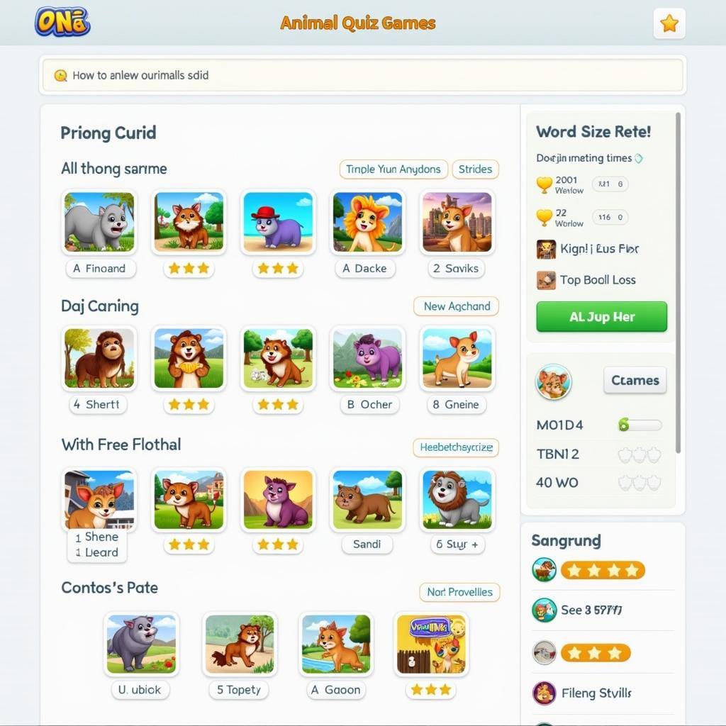 Game đố vui con vật online