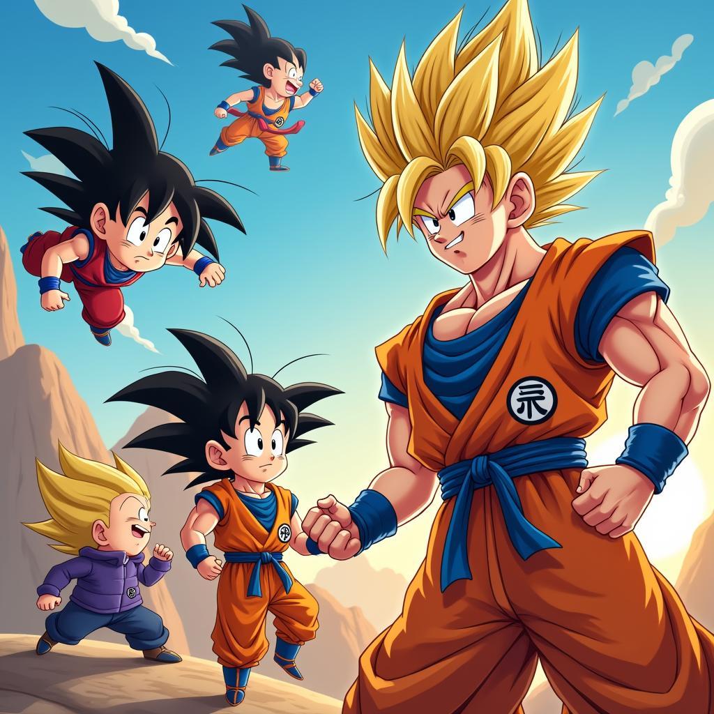 Hình ảnh trò chơi Dragon Ball vui nhộn và hấp dẫn