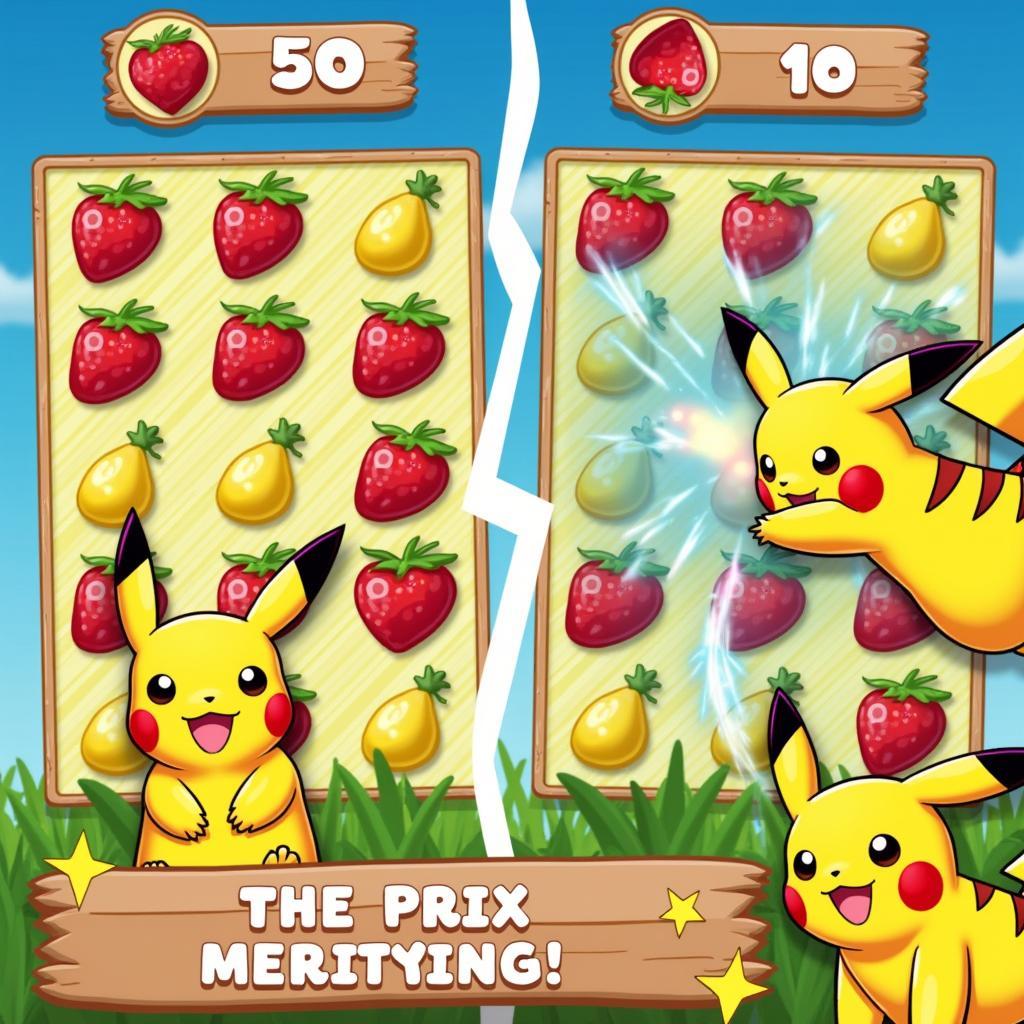 Game vui Pikachu trái cây phiên bản mới