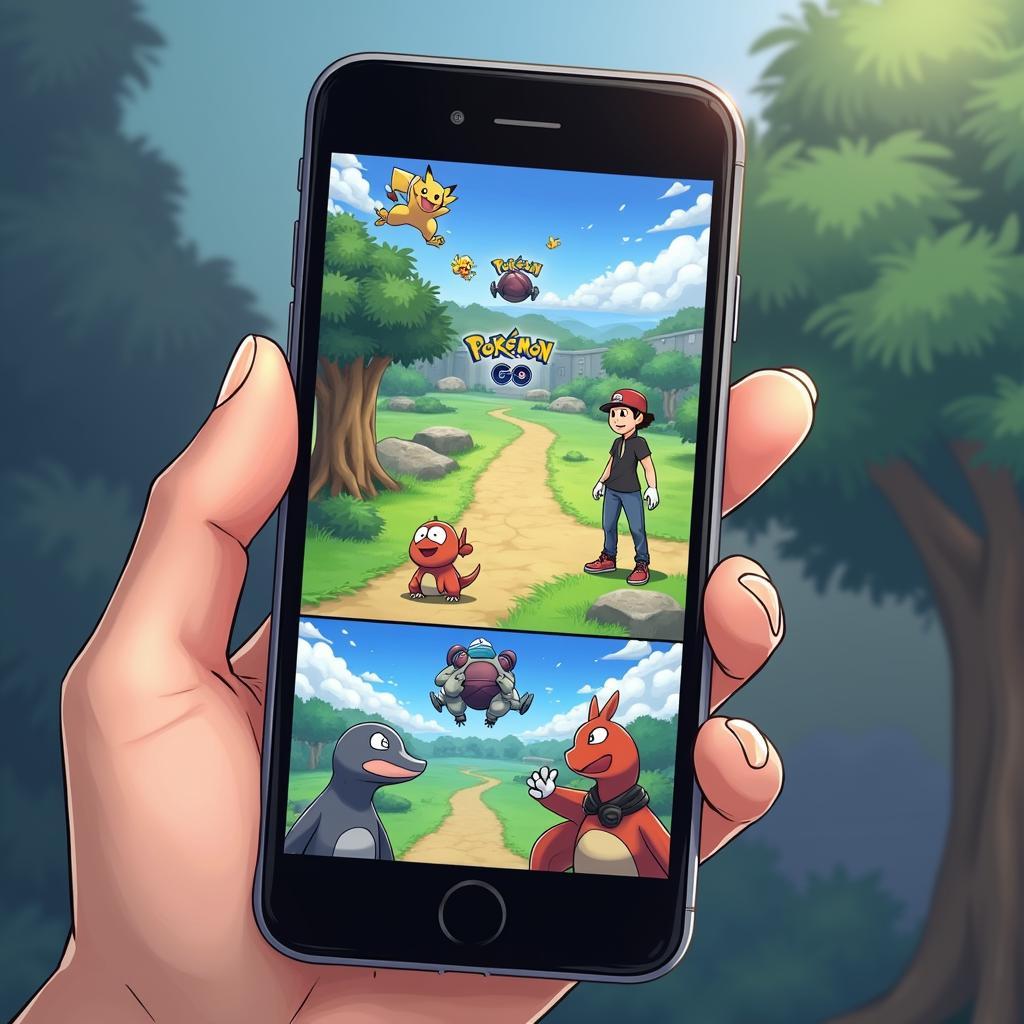 Hình ảnh game vui pokemon trên di động