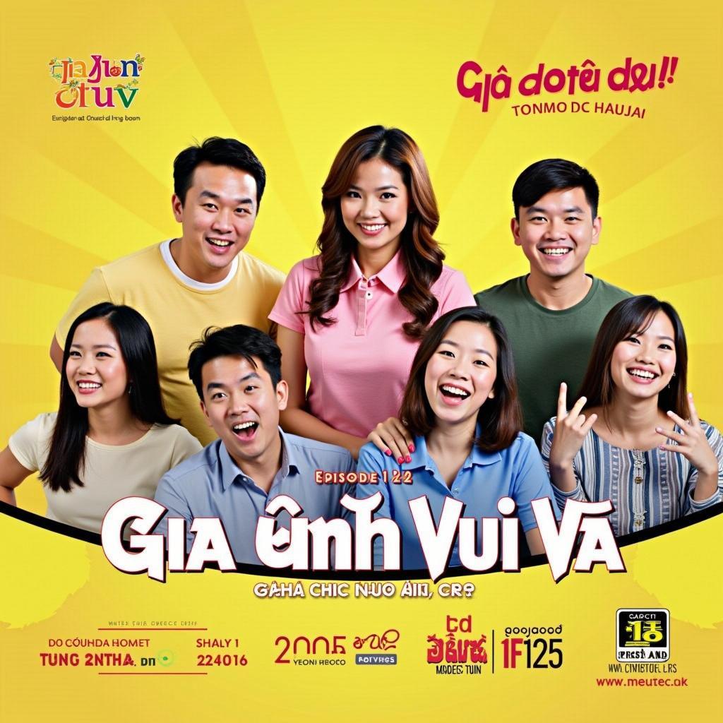 Poster phim Gia Đình Vui Vẻ tập 122 với hình ảnh các diễn viên chính và thông tin về tập phim.