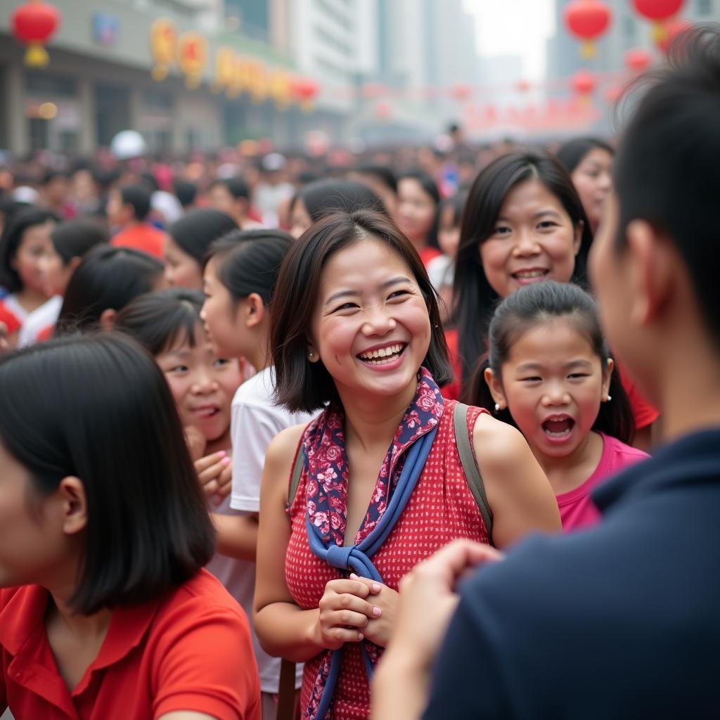 Người tham gia tại ho doi dap xu Hue vui nhon