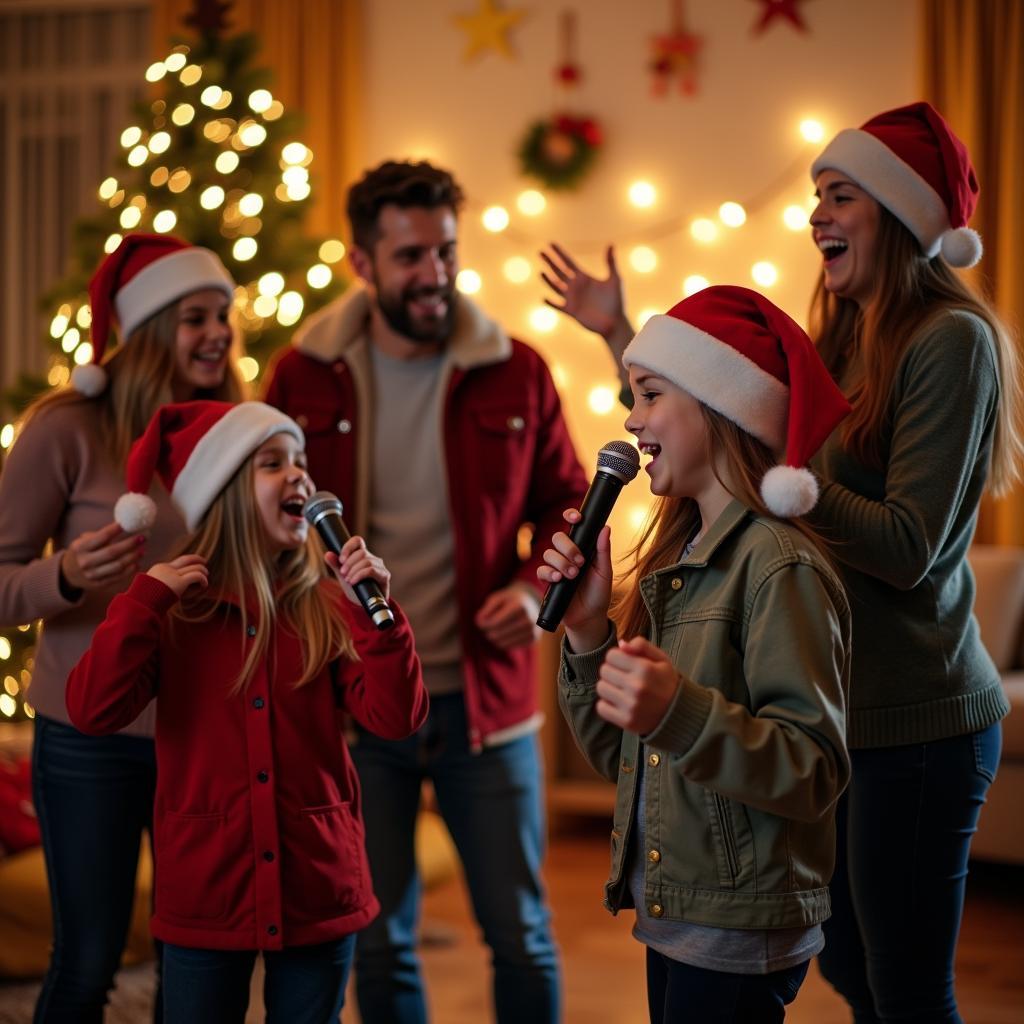 Karaoke bé vui Noel gắn kết gia đình