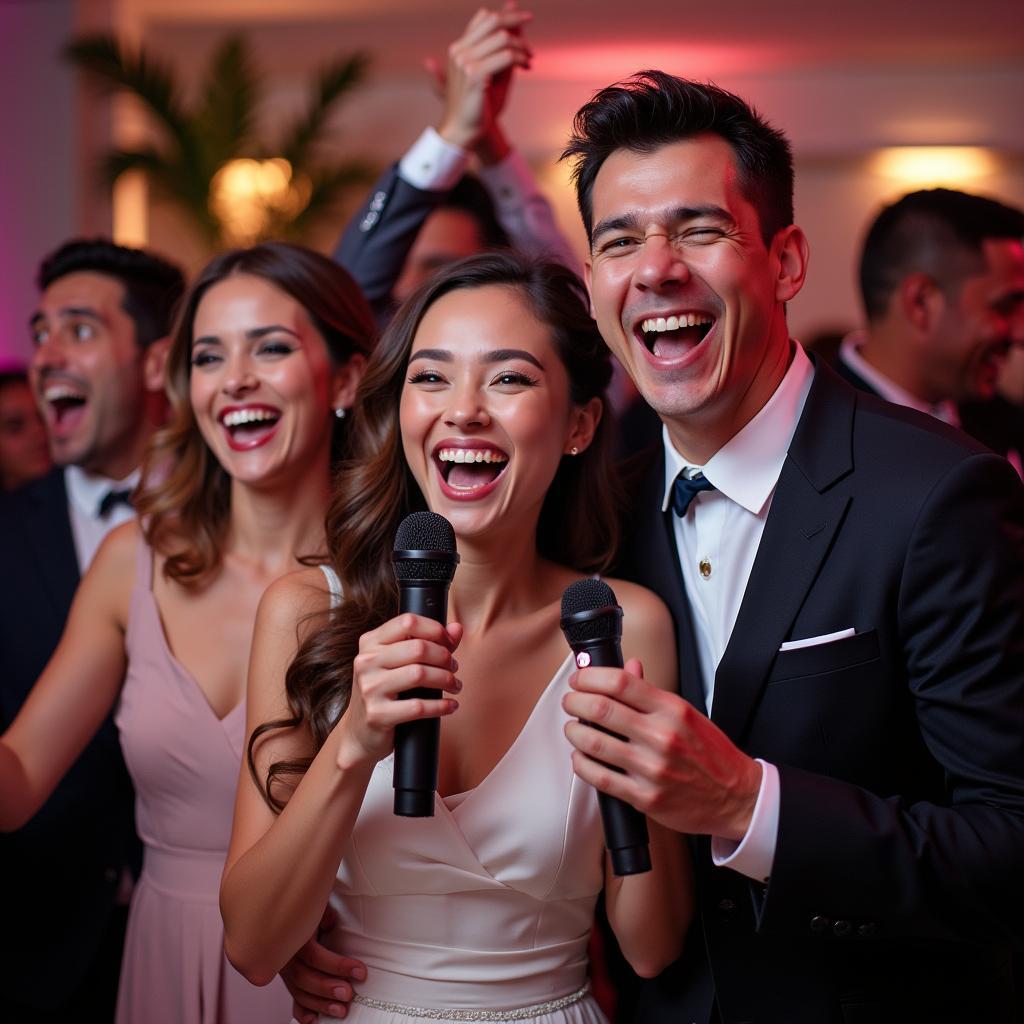 Karaoke trong mùa cưới thật sôi động