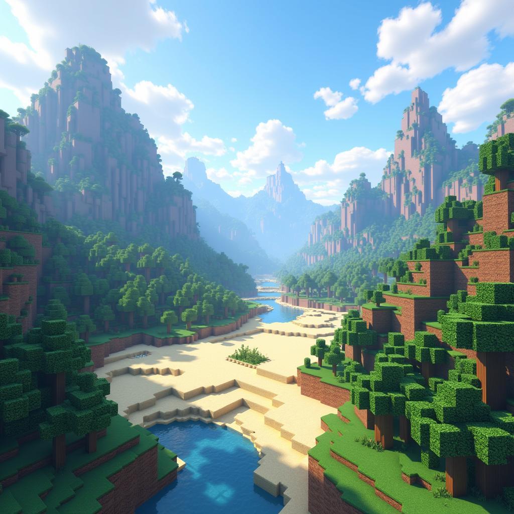 Khám phá thế giới trong Minecraft