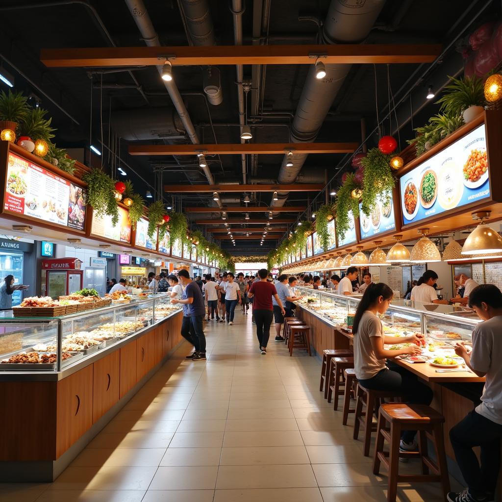 Khu ẩm thực đa dạng tại Aeon Mall Tân Phú