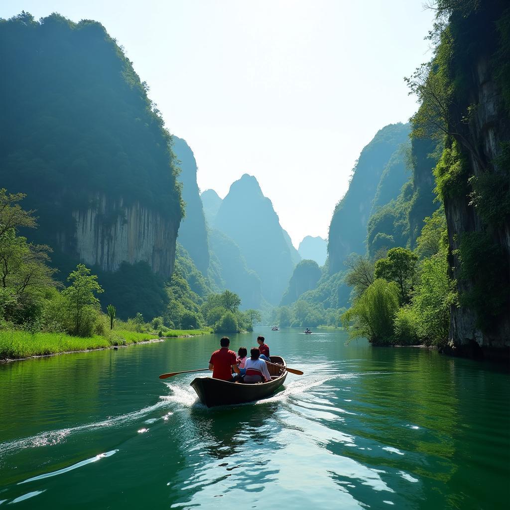 Trải nghiệm chèo thuyền tại khu du lịch Tràng An, Ninh Bình