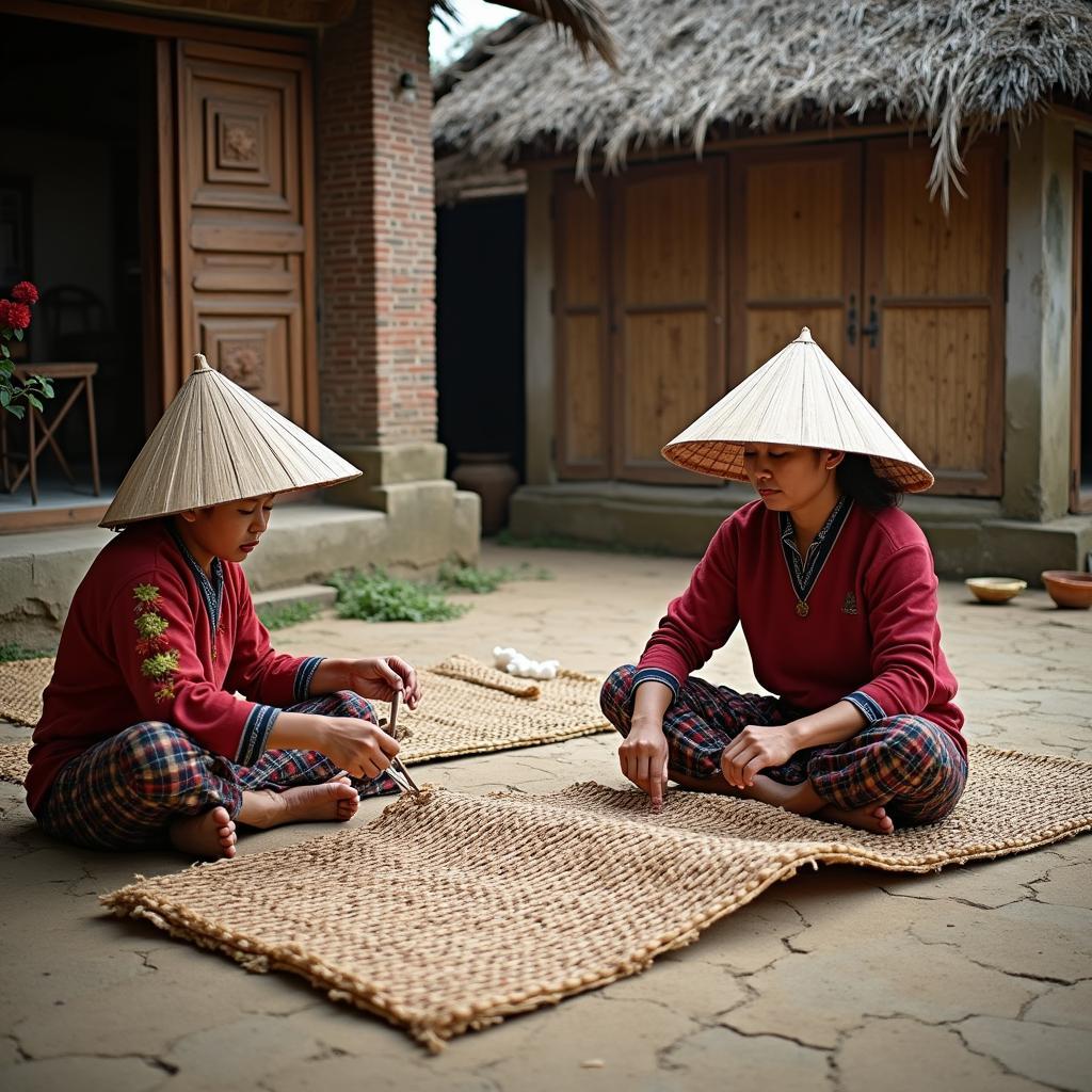 Làng nghề dệt chiếu Bùi Chu Thái Bình