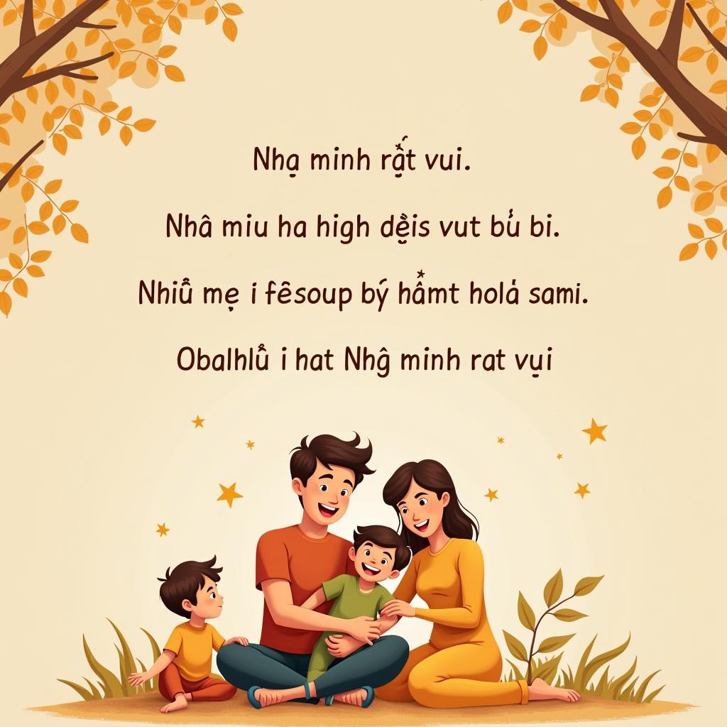 Lời dẫn bài hát "Nhà Mình Rất Vui" mở đầu