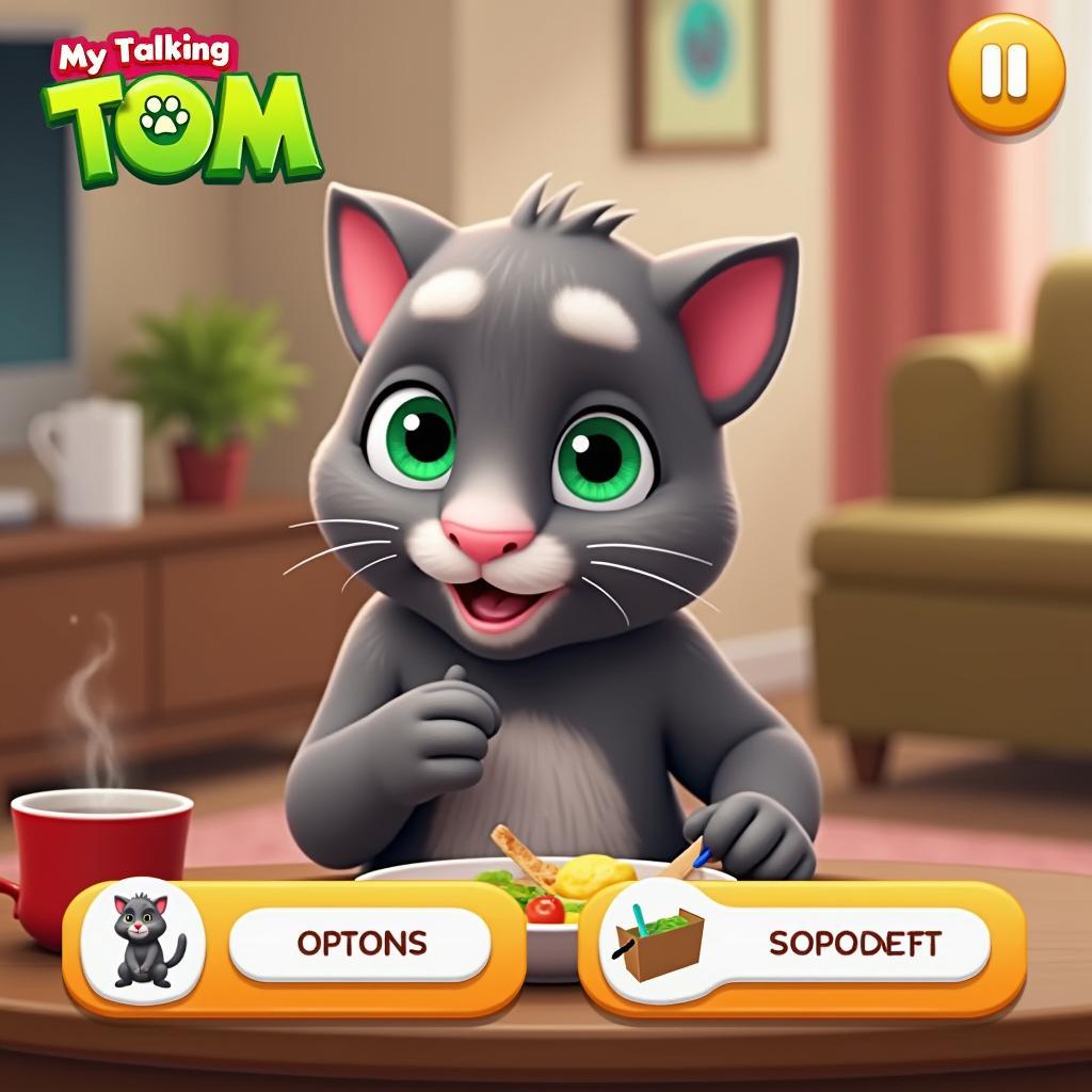 Cảnh chơi game My Talking Tom