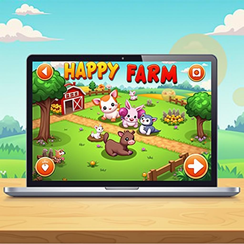 Giao diện game Nông trại vui vẻ pet cực yêu