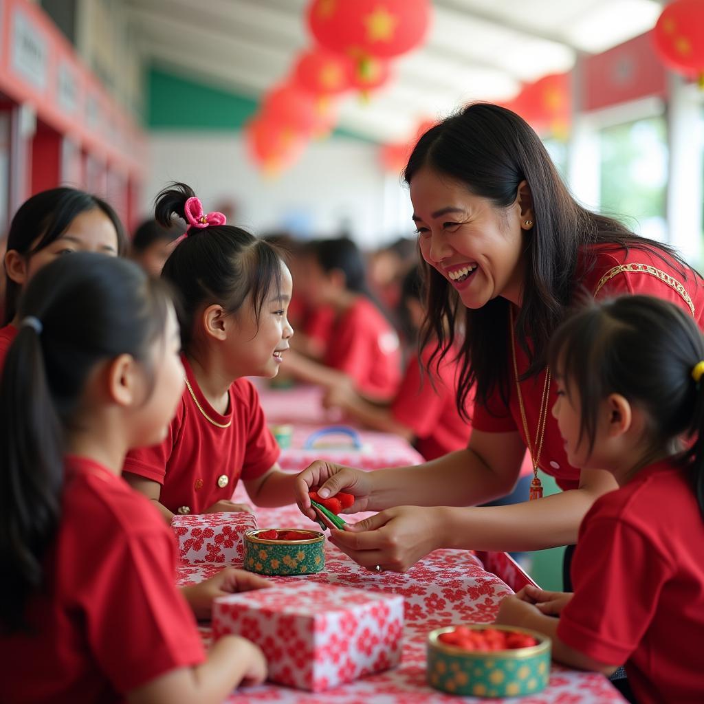 Phi Nhung tham gia hoạt động thiện nguyện, trao quà cho trẻ em mồ côi.