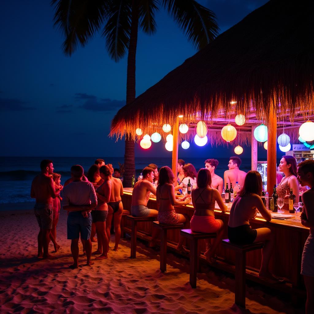 Quán Bar Ven Biển Nha Trang Đêm