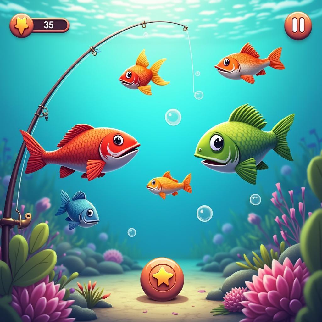 Giao diện game bắn cá vui trên iPhone