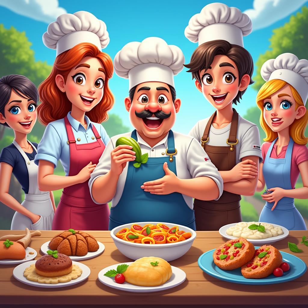 Thế giới ẩm thực ảo trong game vui cooking