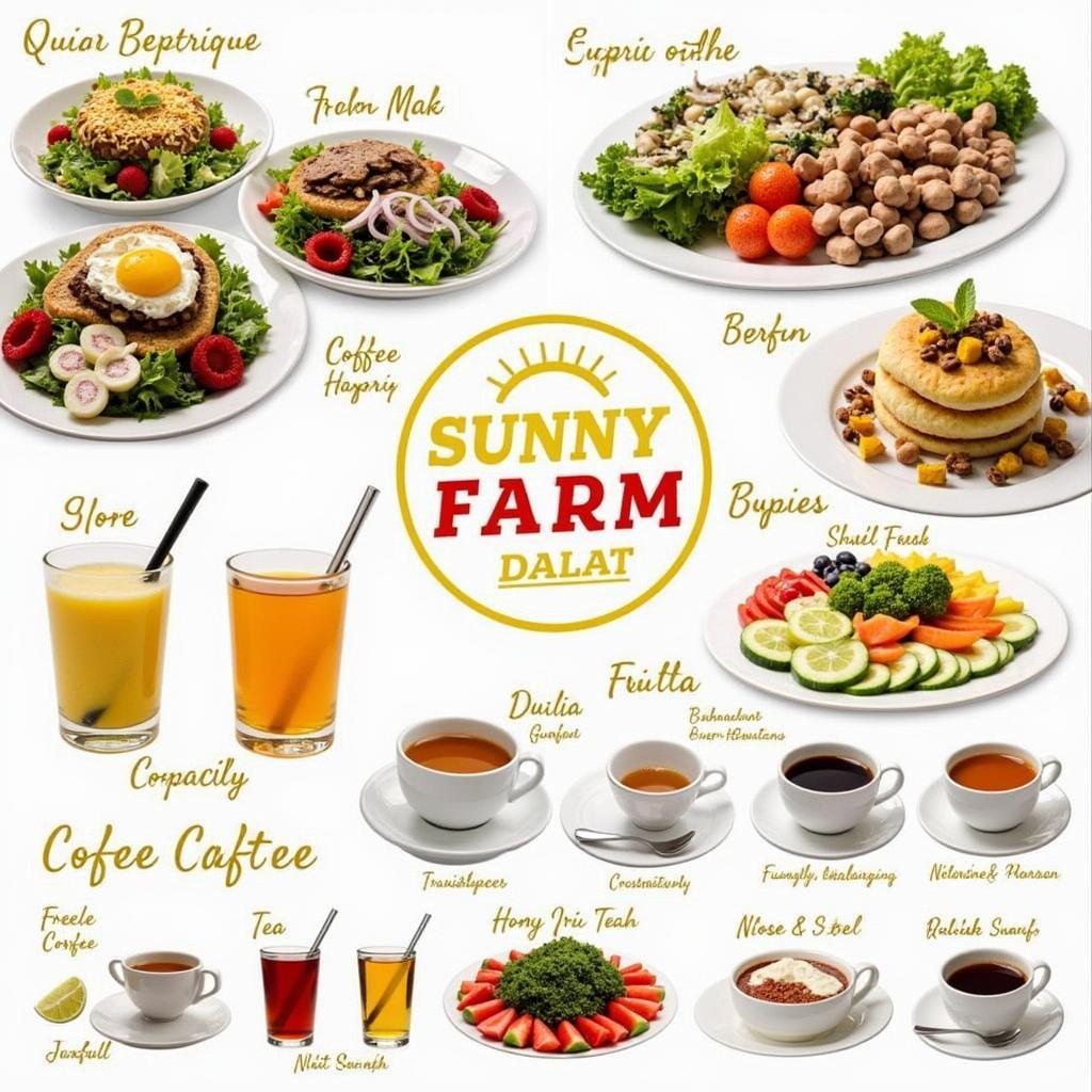 Thực đơn đa dạng tại Sunny Farm Đà Lạt