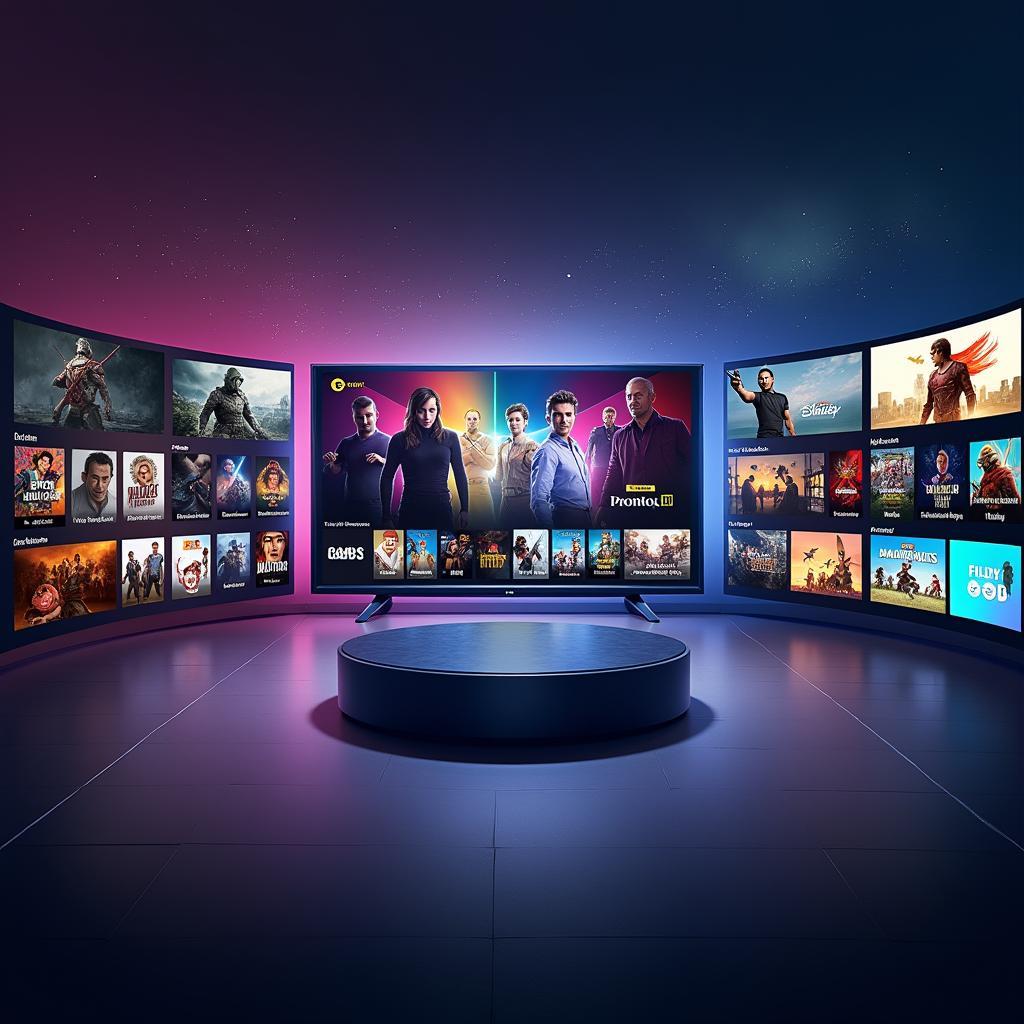 Hình ảnh minh họa về nội dung hấp dẫn trên ae vui tv, bao gồm game, phim, chương trình truyền hình và âm nhạc.