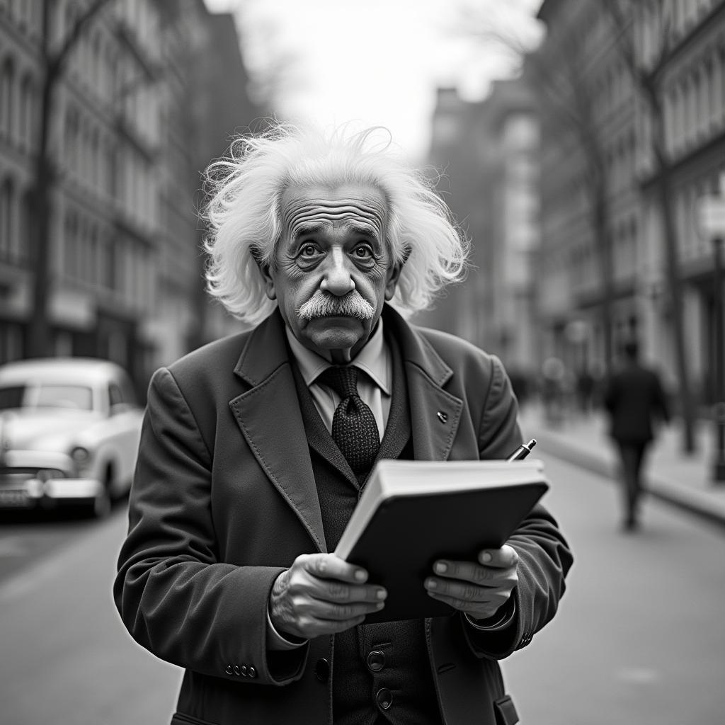 Albert Einstein quên đường về nhà