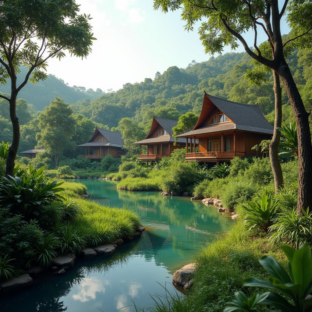 Khung cảnh thiên nhiên tuyệt đẹp tại An Vui Lodge