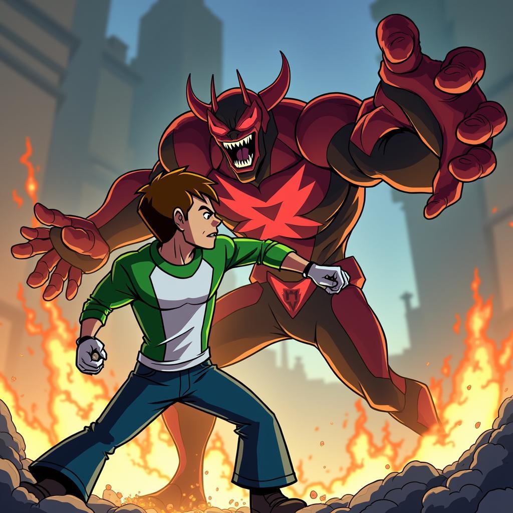 Ben 10 chiến đấu với Vilgax