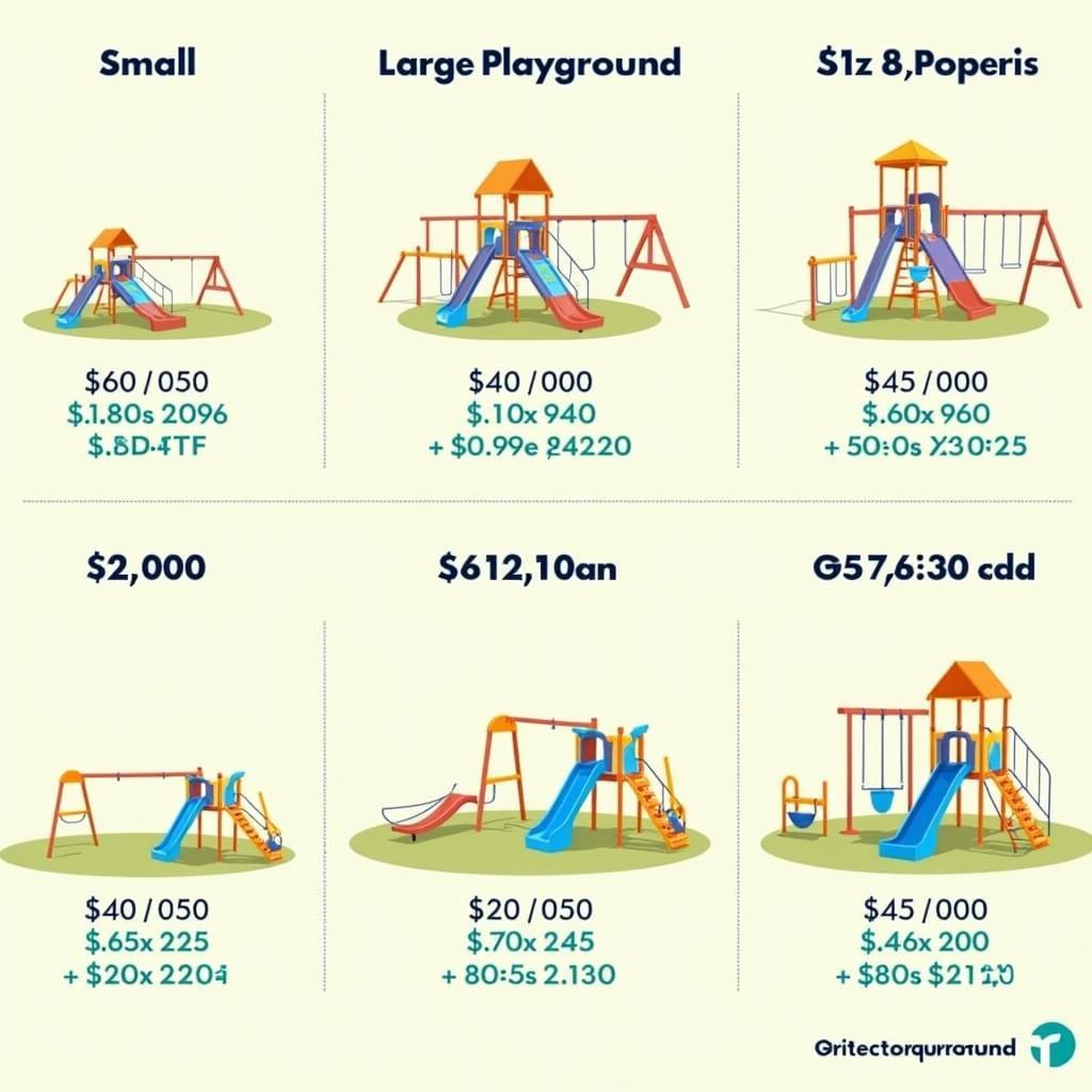 Cost of building a children's playground based on area