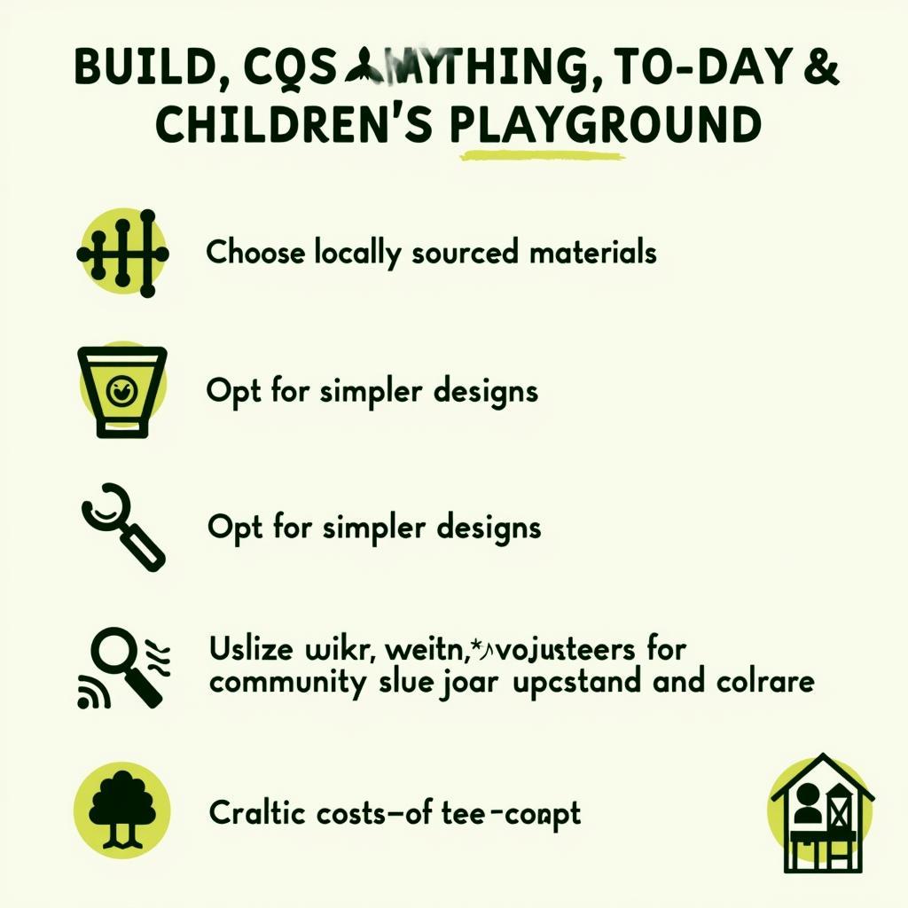 Optimizing the cost of building children's playgrounds