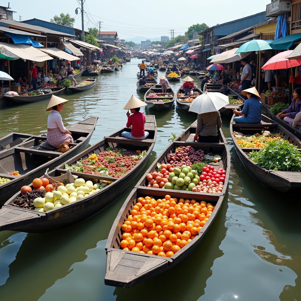 Chợ nổi Cái Bè Tiền Giang