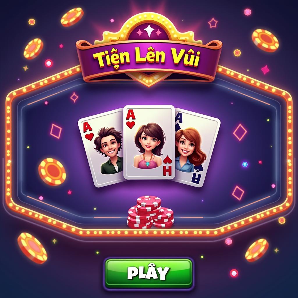 Giao diện hấp dẫn của game danh bai tien len vui