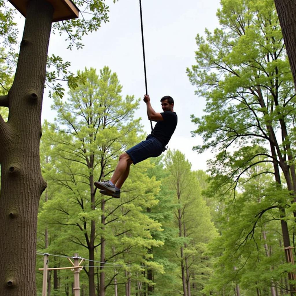 Du dây mạo hiểm tại Datanla High Rope Course