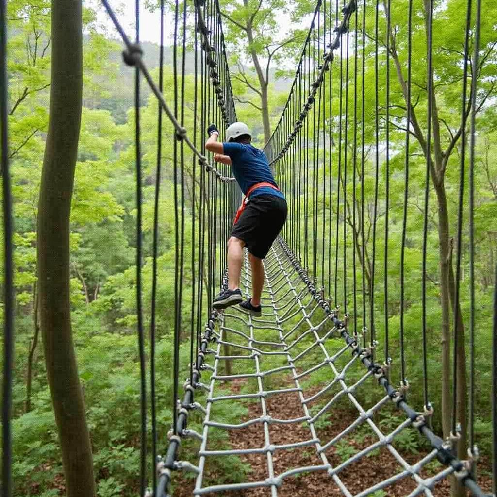 Trải nghiệm leo lưới tại Datanla High Rope Course