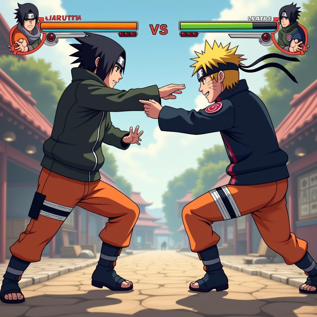 Game vui 2 người Naruto đối kháng