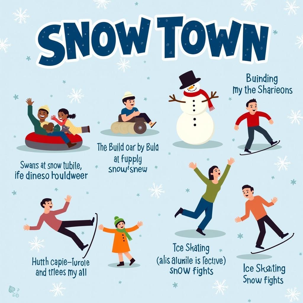 Các hoạt động vui chơi tại Snow Town