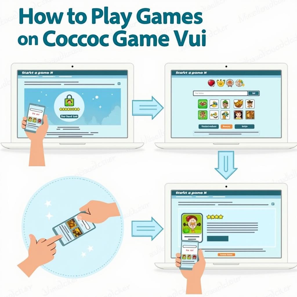 Hướng dẫn chơi game trên Coccoc Game Vui