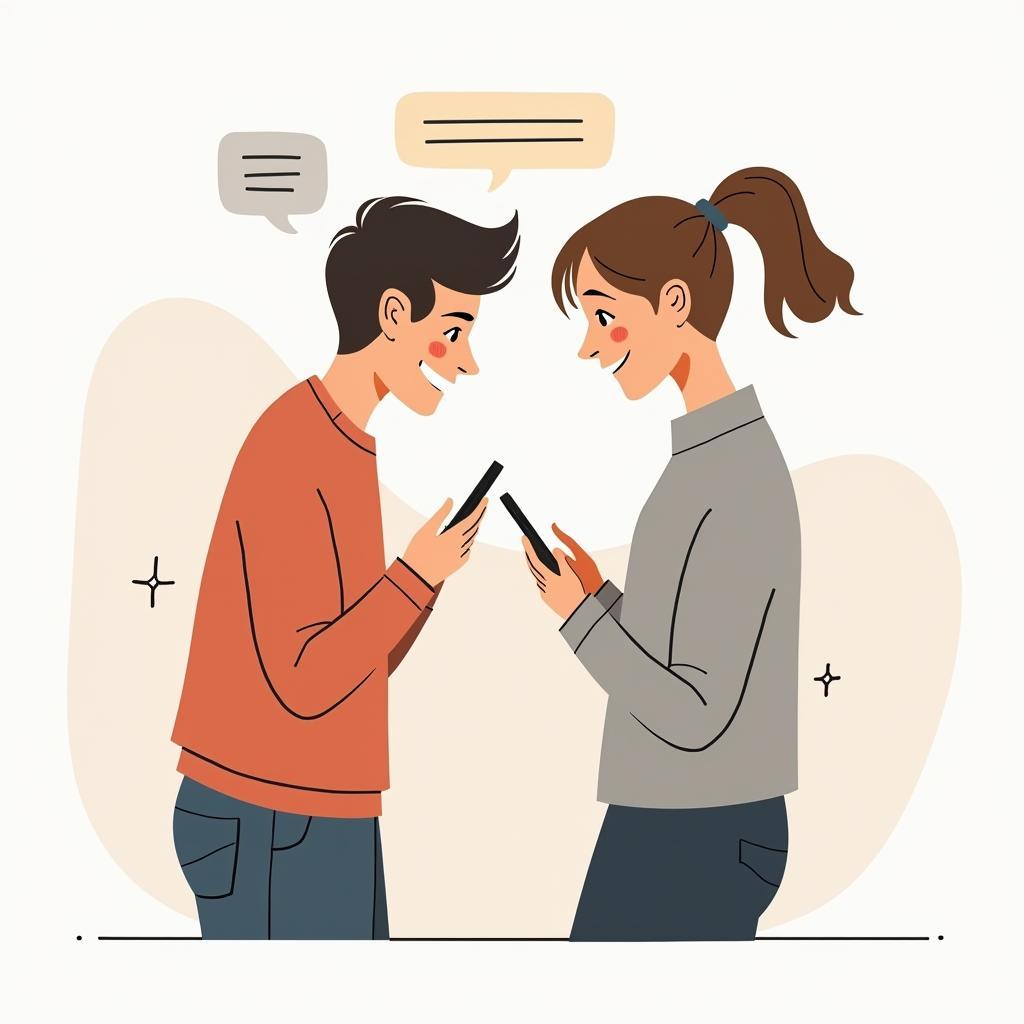 Lắng nghe và chia sẻ qua tin nhắn