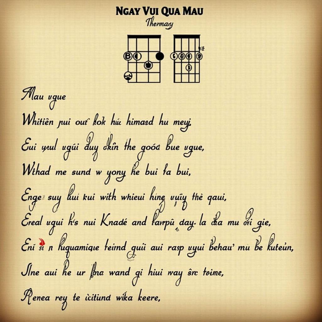 Hợp âm guitar cho bài hát "Ngày Vui Qua Mau"